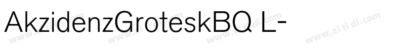 AkzidenzGroteskBQ L字体转换